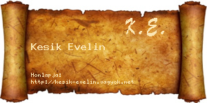 Kesik Evelin névjegykártya
